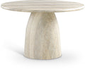 Cosenza Travertine Finish Indoor / Outdoor Concrete Dining Table in Beige