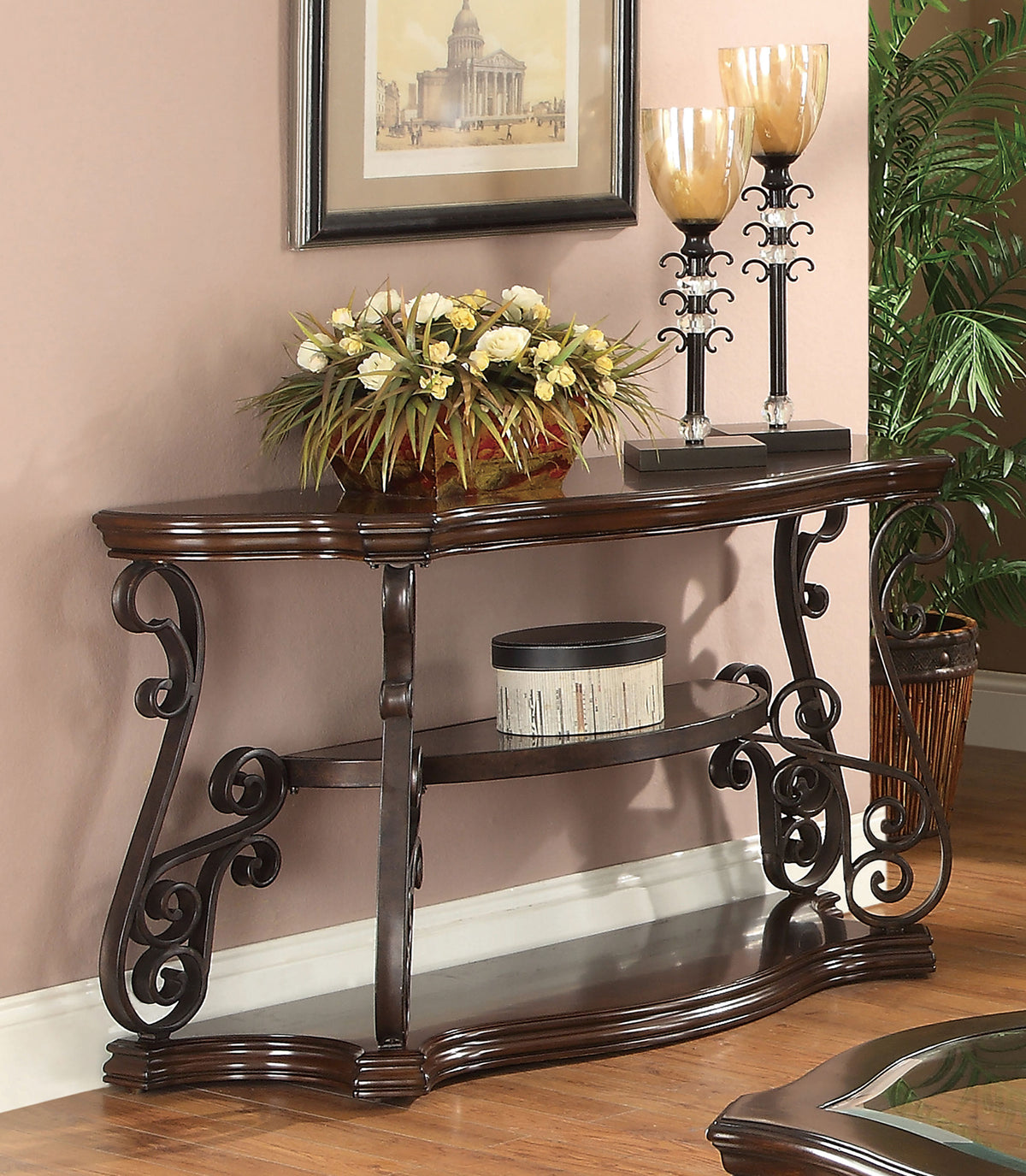 Laney Scrollwork Entryway Console Table