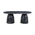 Darcy 78" Marble Finish Concrete Indoor / Outdoor Dining Table (3 Boxes)
