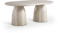 Darcy 78" Natural Travertine Finish Concrete Indoor / Outdoor Dining Table (3 Boxes)