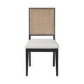 Capri Cream Linen Textured Fabric Upholstered Dining Chair - C