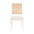 Capri Cream Linen Textured Fabric Upholstered Dining Chair - C