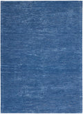 CK010 Linear Blue Modern Wool Area Rug