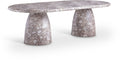 Cosenza Marble Finish Indoor / Outdoor Concrete Dining Table in Brown