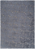 Cozy Shimmer Slate Gold Glam Polyester Area Rug
