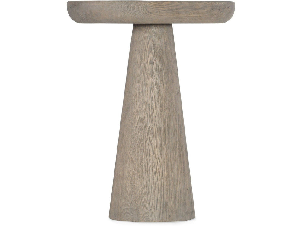 Wood Spot Table in Light Mindi Solid Wood with Oval Top