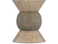 Wood Spot Table in Light Mindi Solid Wood with Oval Top