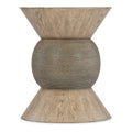 Wood Spot Table in Light Mindi Solid Wood with Oval Top