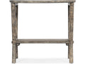 Brandon End Table in Natural Mindi Wood with Shelf