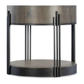 Skyline Side Table with Starburst Veneer & Metal Legs