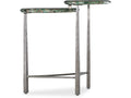 Antares End Table with Green Stone Tops & Metal Base