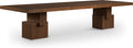 Annette 96 / 144" Brown Oak Veneer Dining Table (3 Boxes)