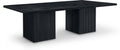 Bianca 54" Black Solid Wood and Oak Veneer Modular Dining Table - 108R