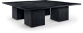 Bianca 108" Black Solid Wood and Oak Veneer Modular Dining Table