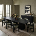 Bianca 54" Black Solid Wood and Oak Veneer Modular Dining Table - 162R
