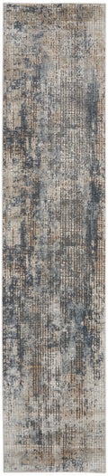 Quarry Blue Beige Modern Polypropylene Area Rug