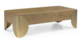 Clarinda Brown Oak Wood And Iron Coffee Table