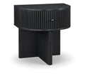 Damiana 23.75" Acacia Veneer And Solid Wood Nightstand
