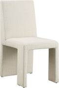 Bormio Linen Textured Fabric Upholstered Dining Chair