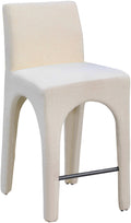 Giacinta Linen Textured Fabric Upholstered Counter Stool