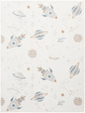 Astra Machine Washable Ivory Multicolor Kids Polyester Area Rug