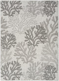Garden Oasis Grey Coastal, Nautical & Beach Polypropylene Area Rug