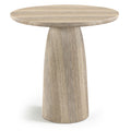 Vanessa 42" Travertine Concrete Indoor/Outdoor Bar Table