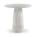 Vanessa 36" White Concrete Indoor/Outdoor Bar Table
