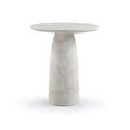 Vanessa 42" White Concrete Indoor/Outdoor Bar Table