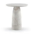 Vanessa 42" White Concrete Indoor/Outdoor Bar Table