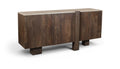 Palladia Brown Travertine And Mango Wood Sideboard / Buffet