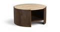 Savoie Brown Travertine And Mango Wood Coffee Table