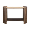 Savoie Brown Travertine And Mango Wood Console Table