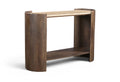 Savoie Brown Travertine And Mango Wood Console Table
