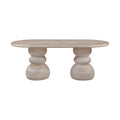 Merano 78.75" Travertine Concrete Indoor / Outdoor Dining Table (3 Boxes)