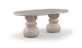 Merano 78.75" Travertine Concrete Indoor / Outdoor Dining Table (3 Boxes)