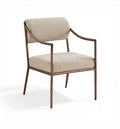 Bergamo Chenille Fabric Upholstered Dining Arm Chair