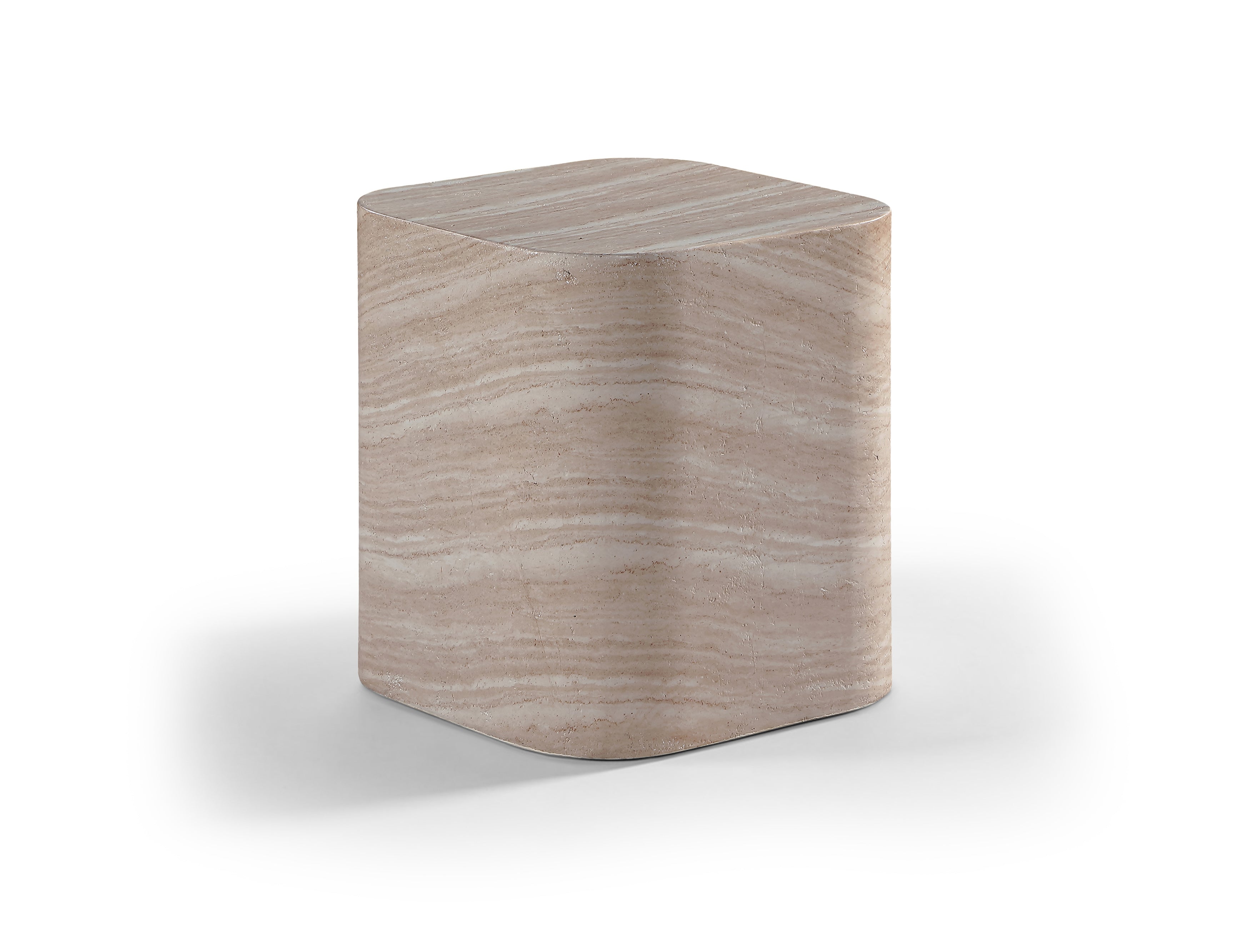 Valdemar Travertine Concrete Indoor / Outdoor End / Side Table
