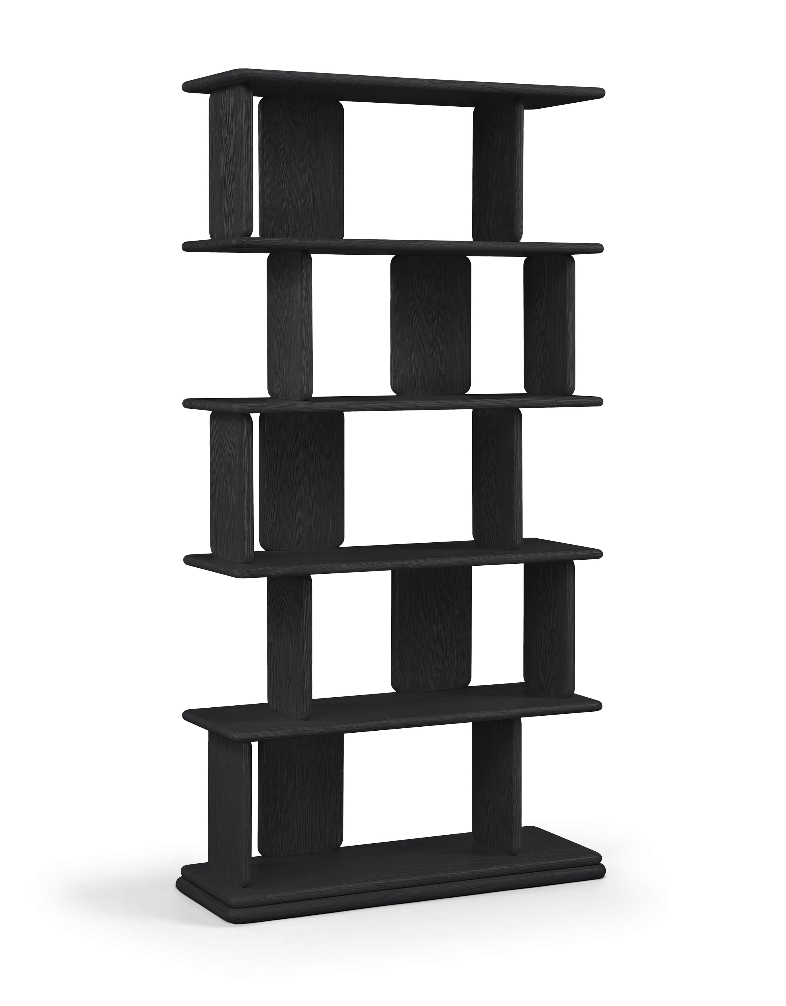 Micheline Solid Wood And Oak Veneer Bookcase