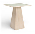 Augustine Natural Glass And Cane Top With Solid Wood Base Bar Height Table