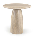 Darcy 36" Travertine Concrete Indoor/Outdoor Bar Table