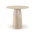 Darcy 42" Travertine Concrete Indoor/Outdoor Bar Table
