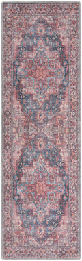 New Concept Washables Multicolor Vintage Polyester Area Rug