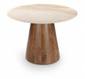 Lark 42" Genuine Marble And Mango Wood Dining Table