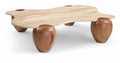 Lark Genuine Marble And Acacia Wood Coffee Table