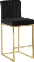 Gaspard Velvet Upholstered Counter Stool