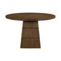 Stefania 48" Oak Veneer And Solid Wood Dining Table