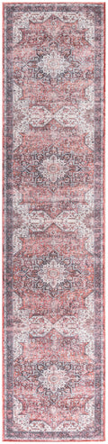 Nourison Washables Red Vintage Polyester Area Rug