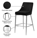 Isolde Velvet Upholstered Counter Stool