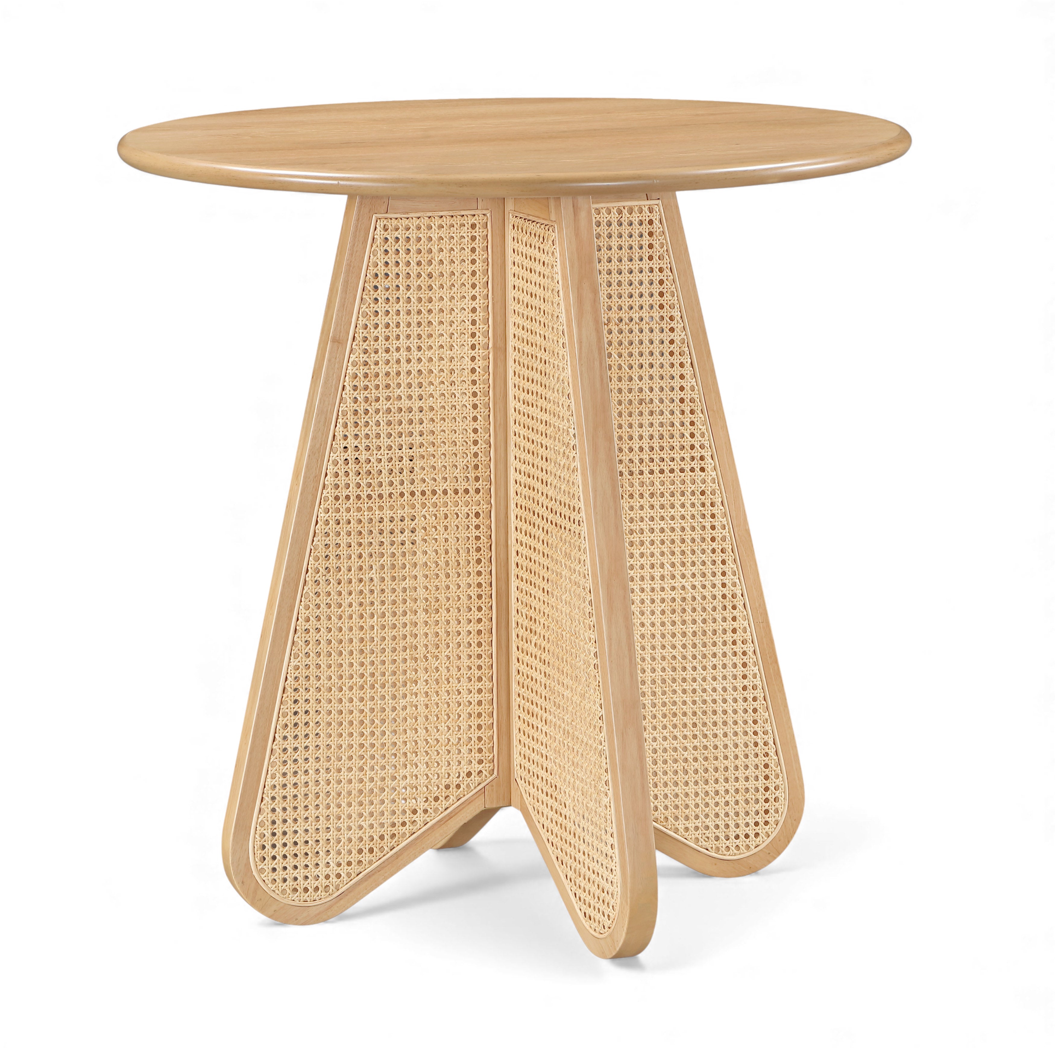 Capri Natural Solid Wood And Natural Cane Counter Height Table